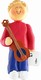 Male Musician Accousitc Guitar Ornament (Blonde Hair)